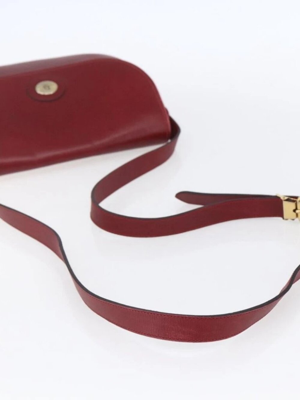 Christian Dior Honeycomb Canvas Shoulder Bag PVC Red Gold Auth - Picture 7 of 15